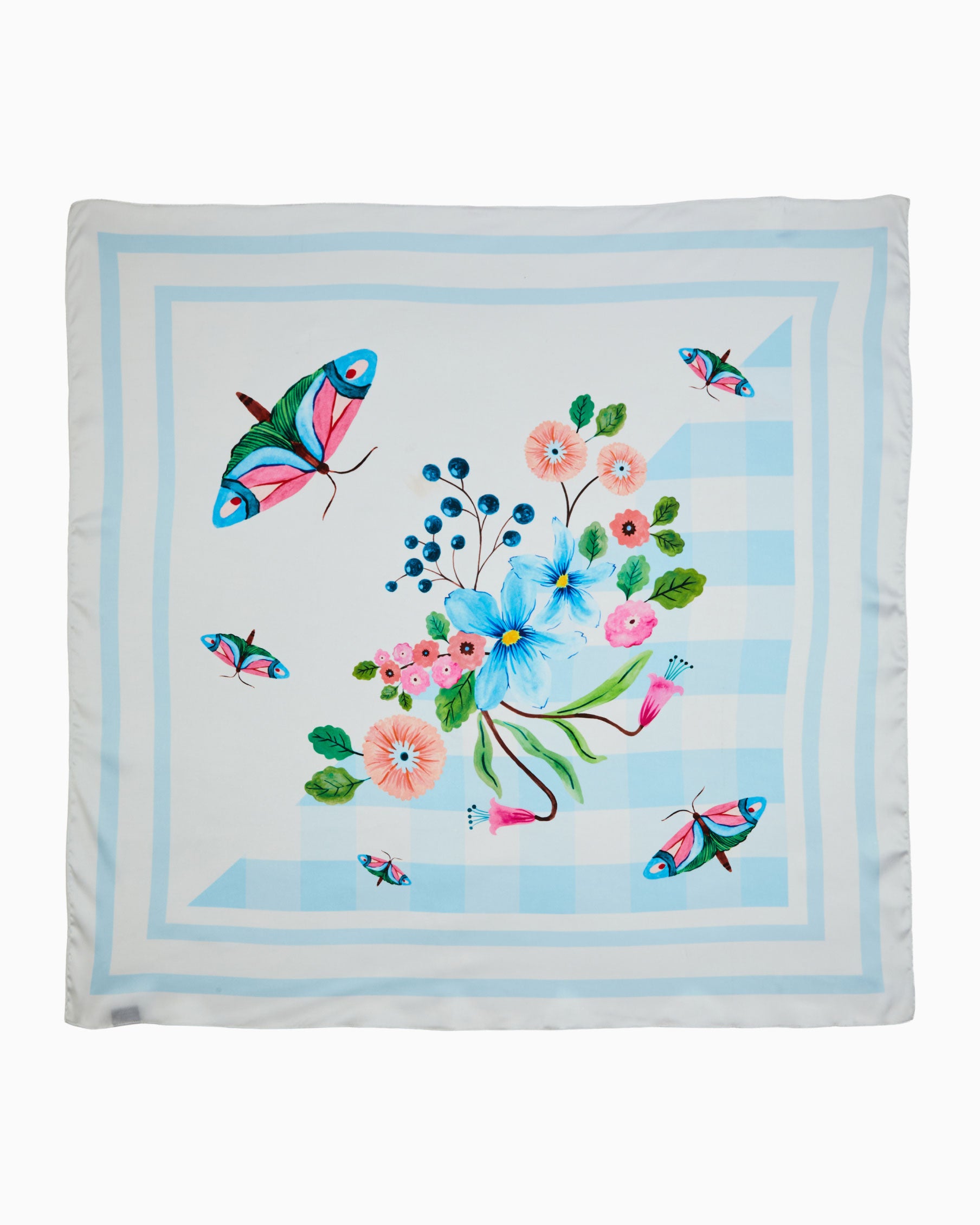 Dottie Large Square Scarf Sky Blue