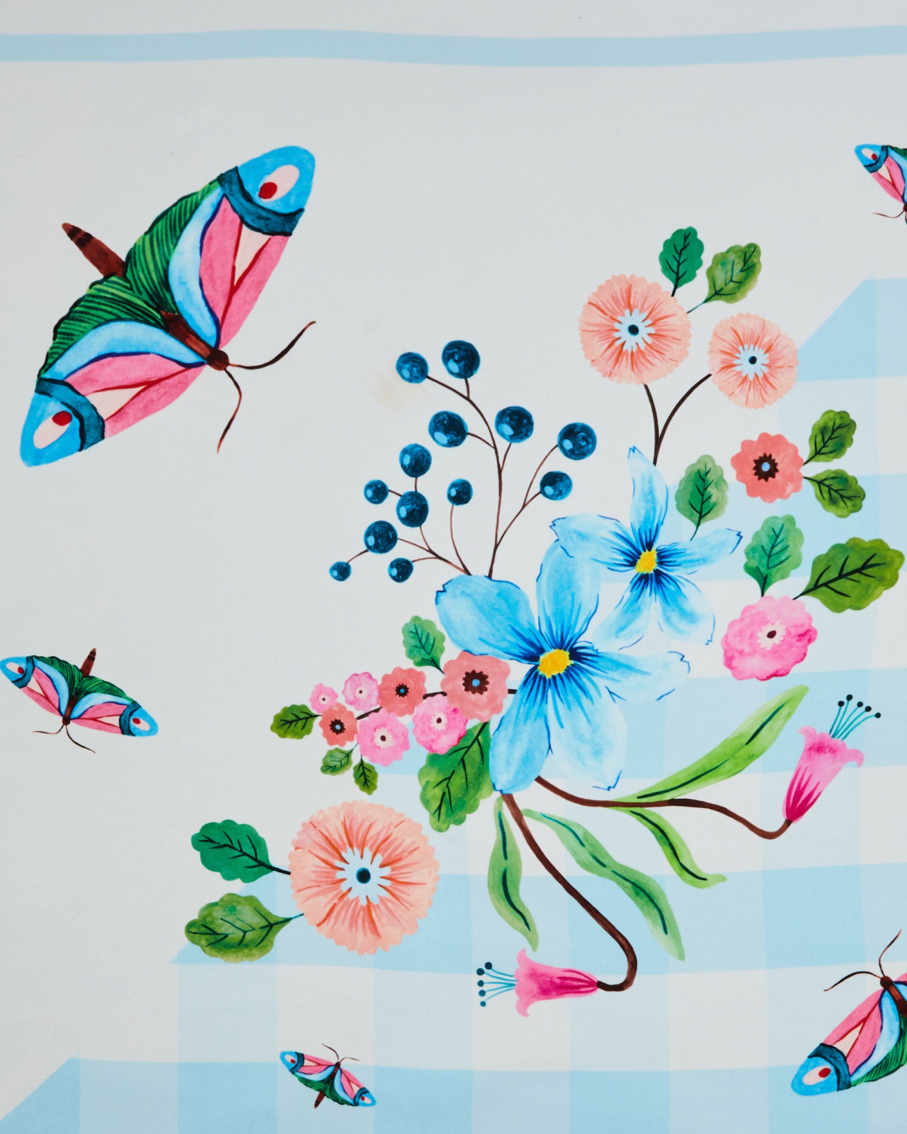 Dottie Large Square Scarf Sky Blue