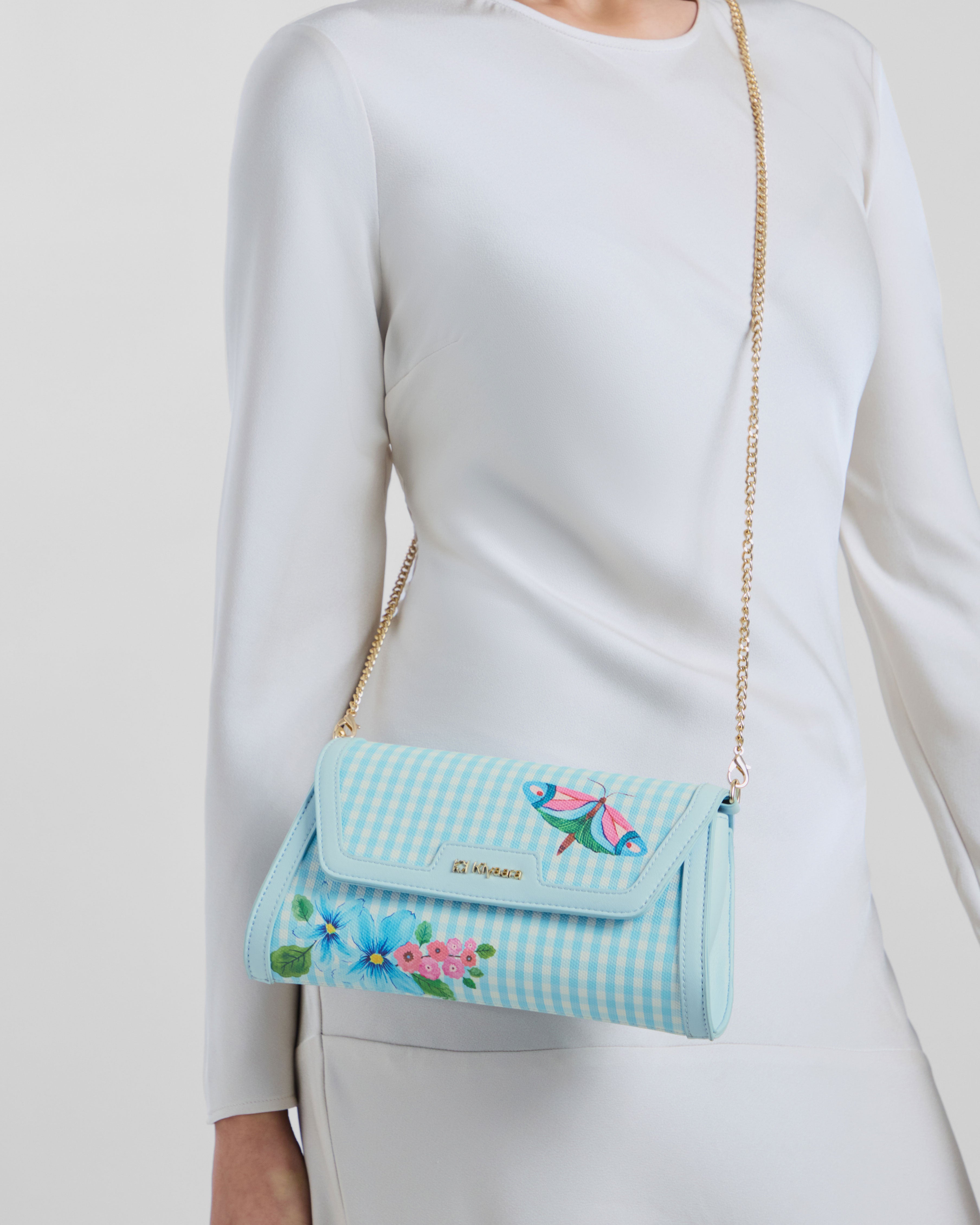 Flutter Clutch Bag Sky Blue