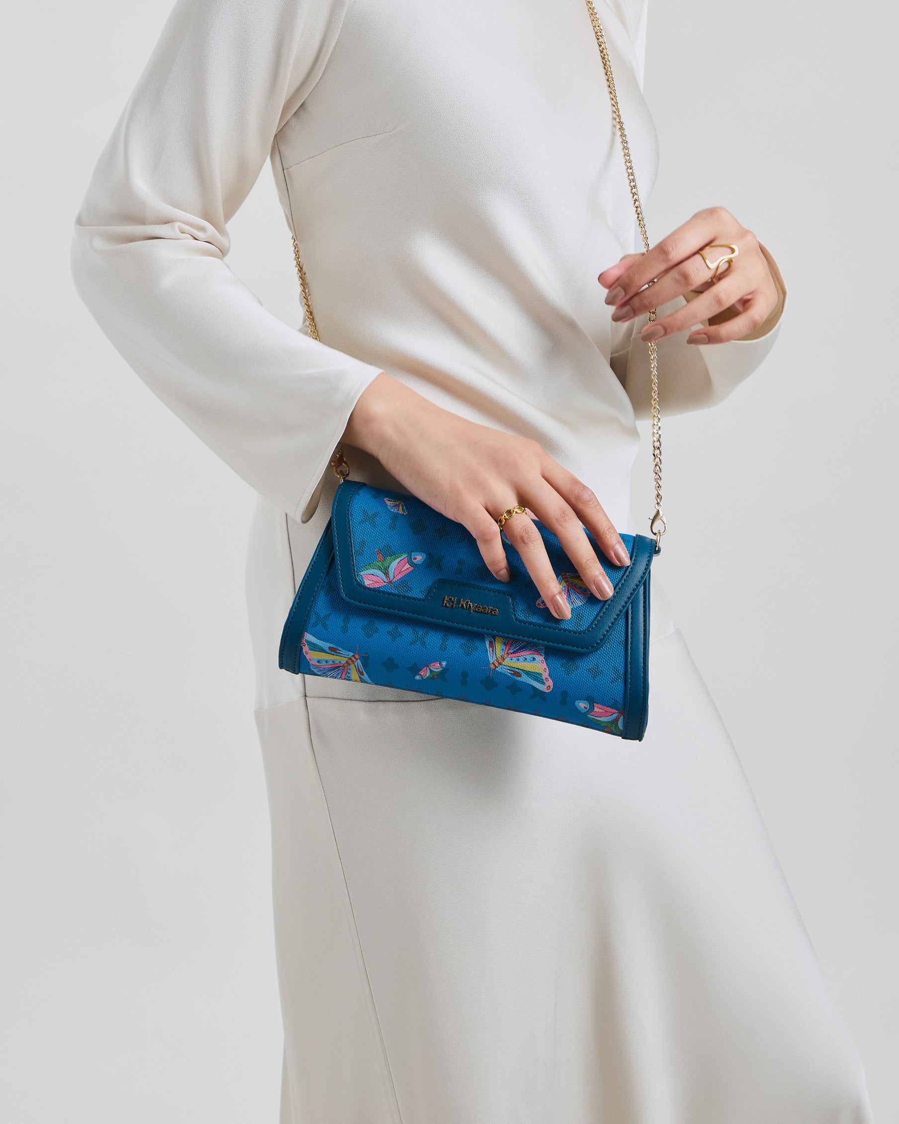 Flutter Clutch Bag Midnight Blue