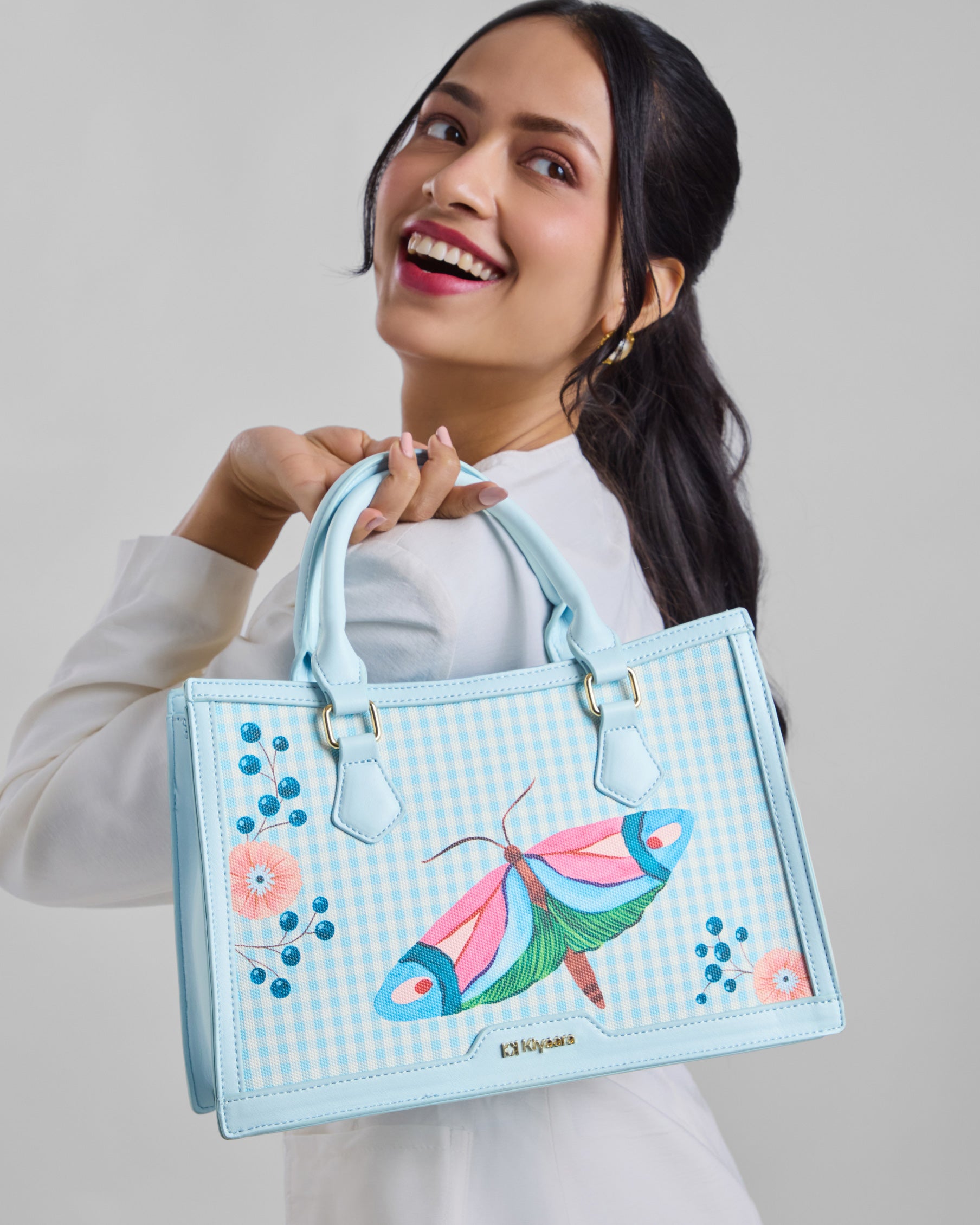 In Bloom Handbag Sky Blue