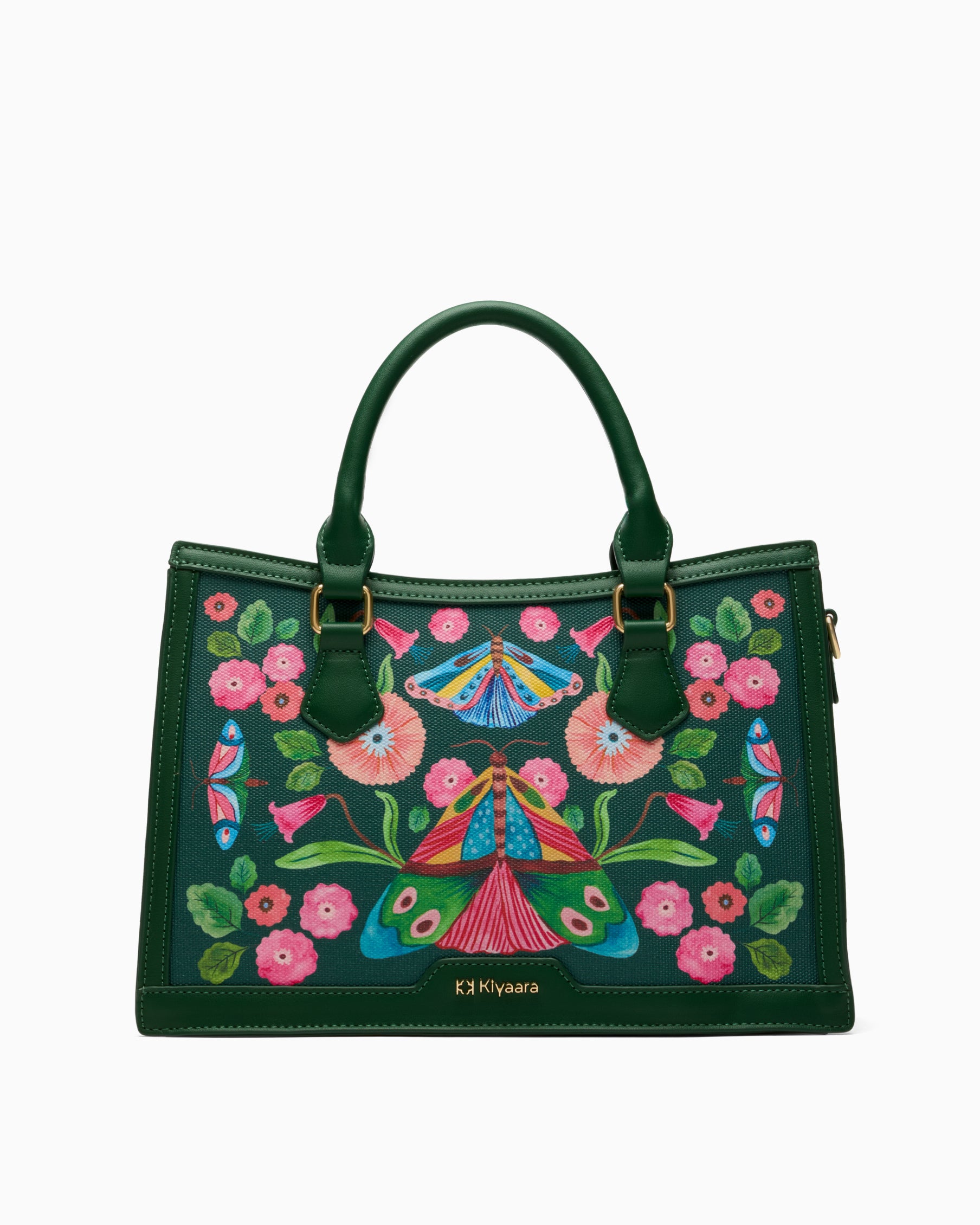 In Bloom Handbag Forest Green
