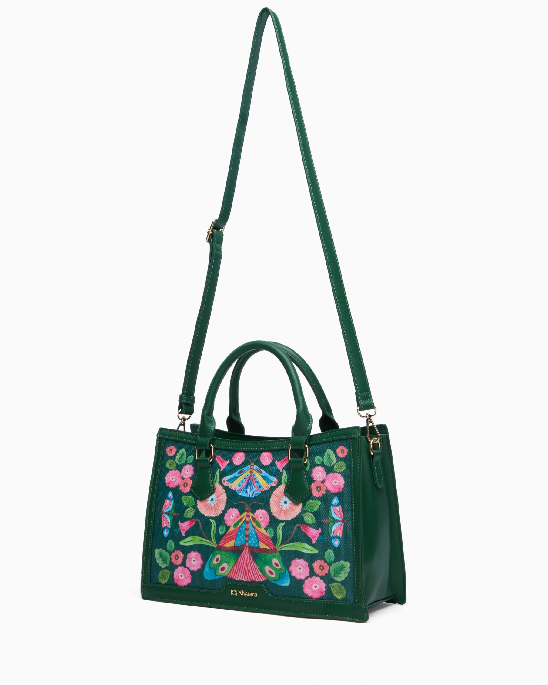In Bloom Handbag Forest Green