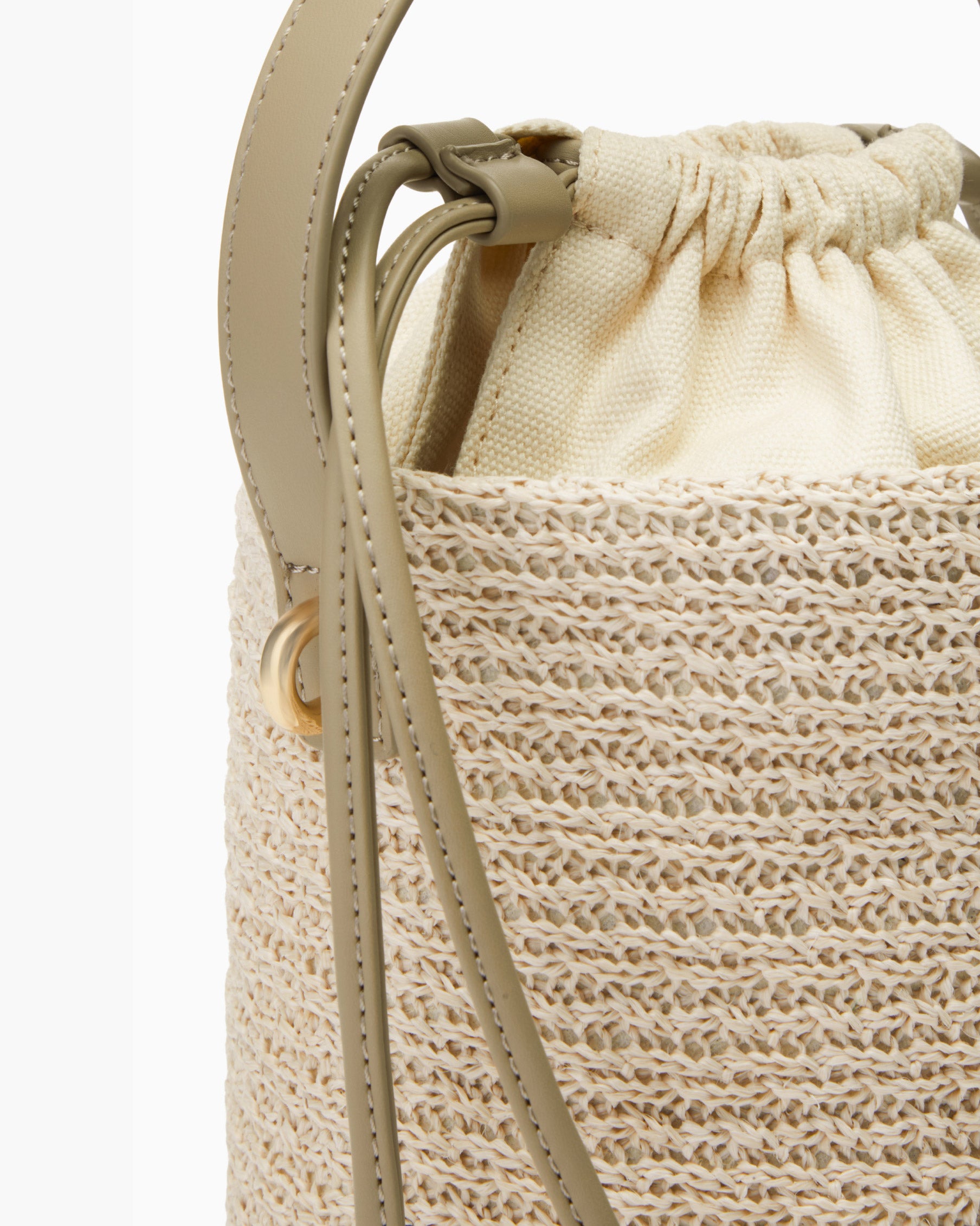 Knotty Bucket Bag Beige
