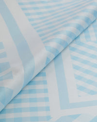 Dottie Chequered Large Square Scarf Sky Blue