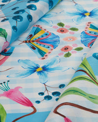 Dottie Medium Square Scarf Sky Blue