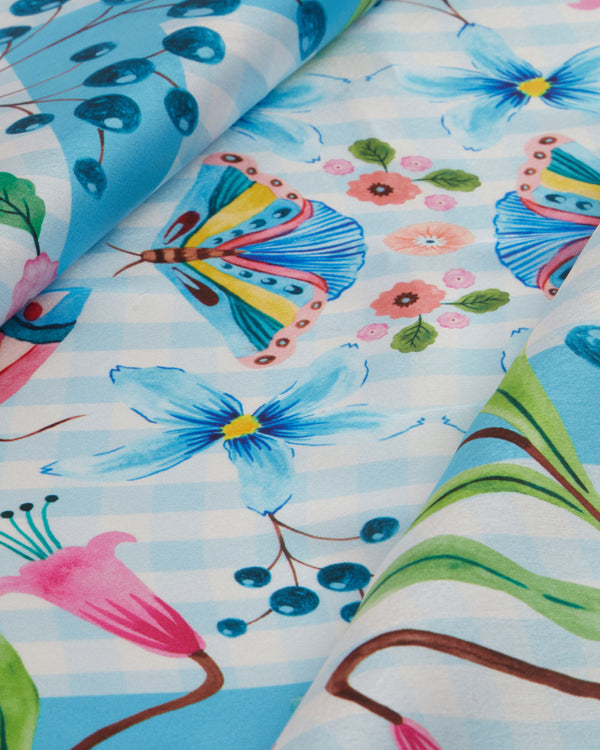 Dottie Medium Square Scarf Sky Blue