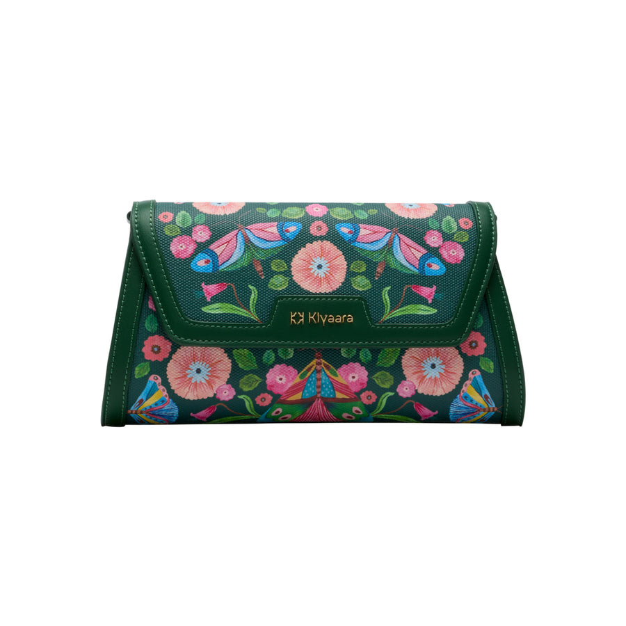 Flutter Clutch Bag Forest Green