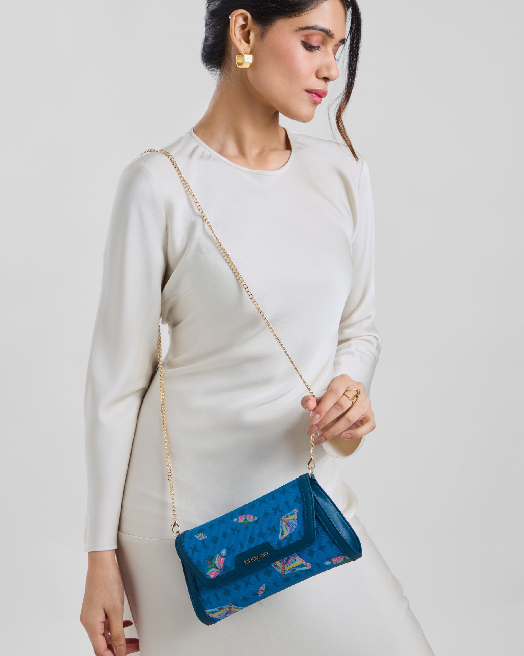 Flutter Clutch Bag Midnight Blue