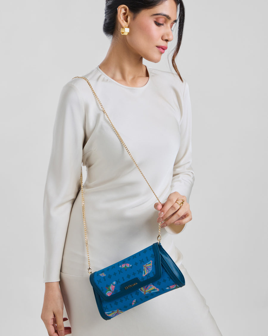 Flutter Clutch Bag Midnight Blue