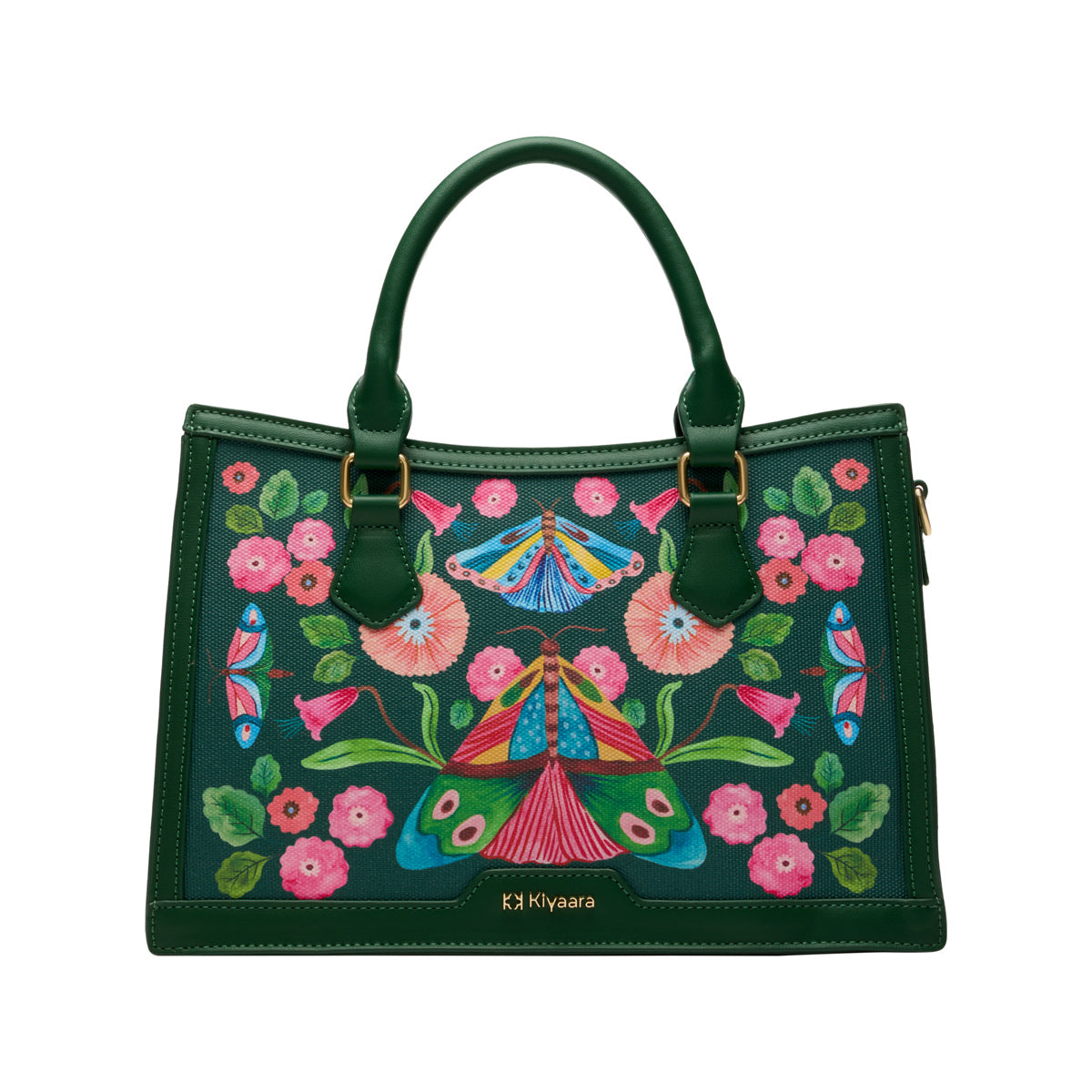 In Bloom Handbag Forest Green