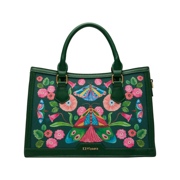 In Bloom Handbag Forest Green