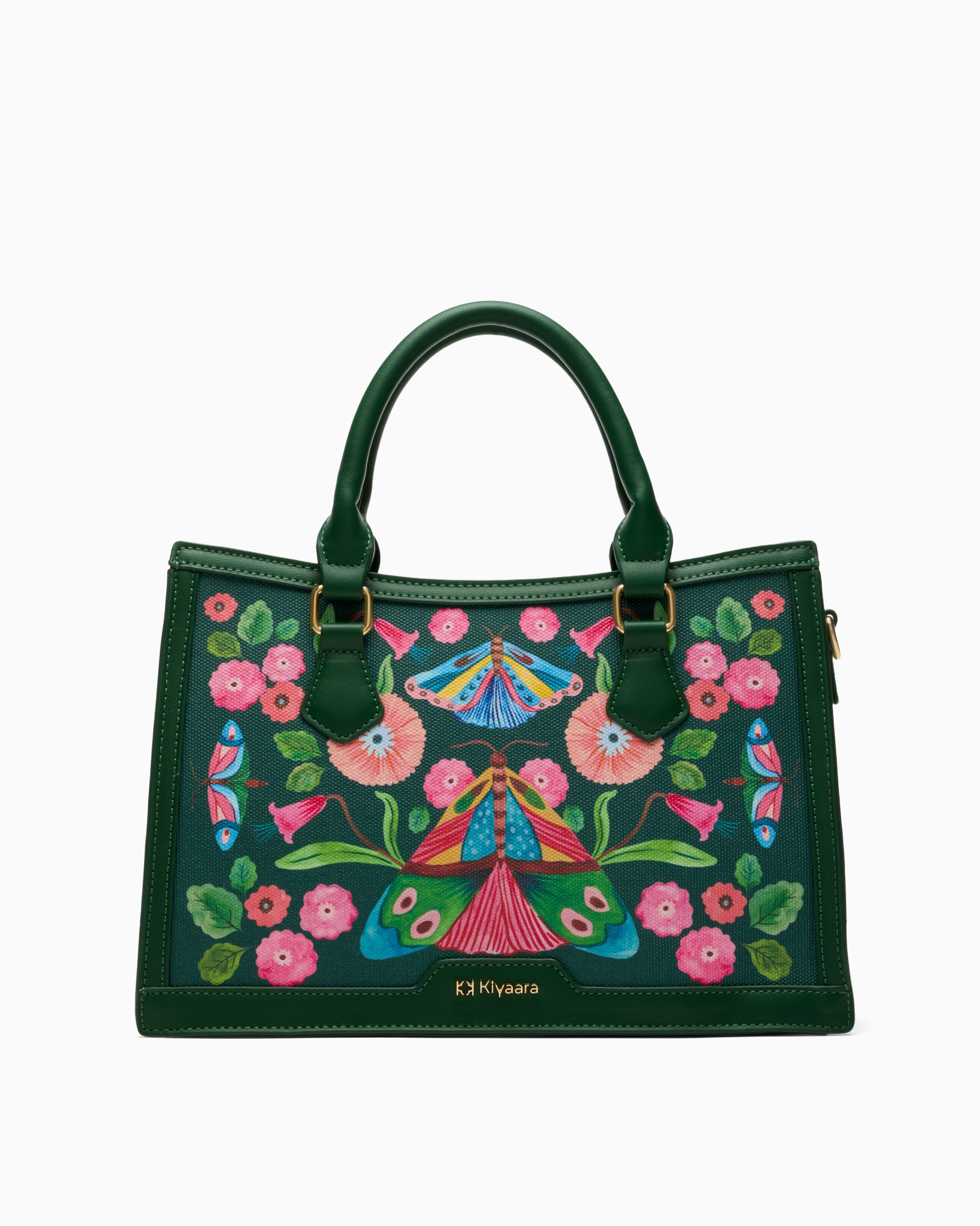 In Bloom Handbag Forest Green