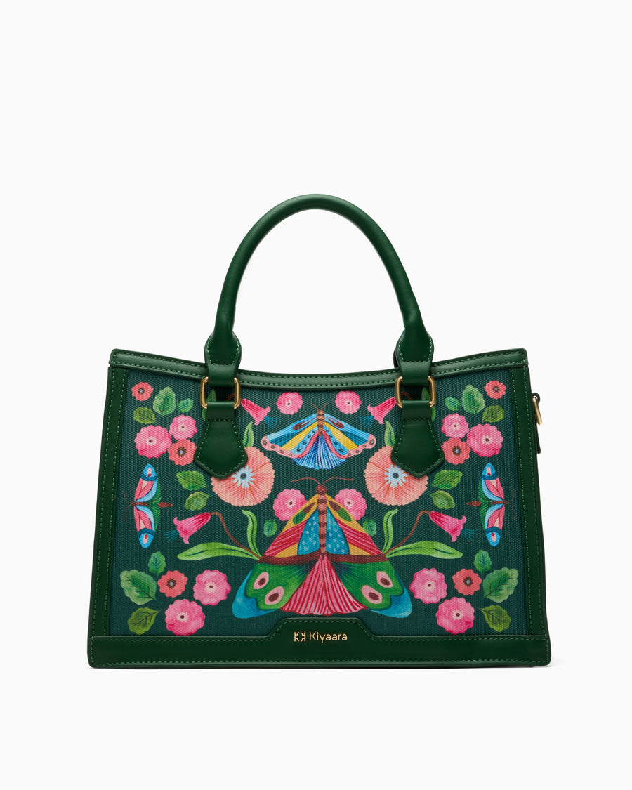 In Bloom Handbag Forest Green