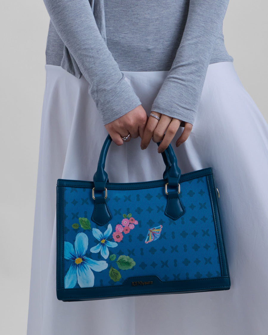 In Bloom Handbag Midnight Blue