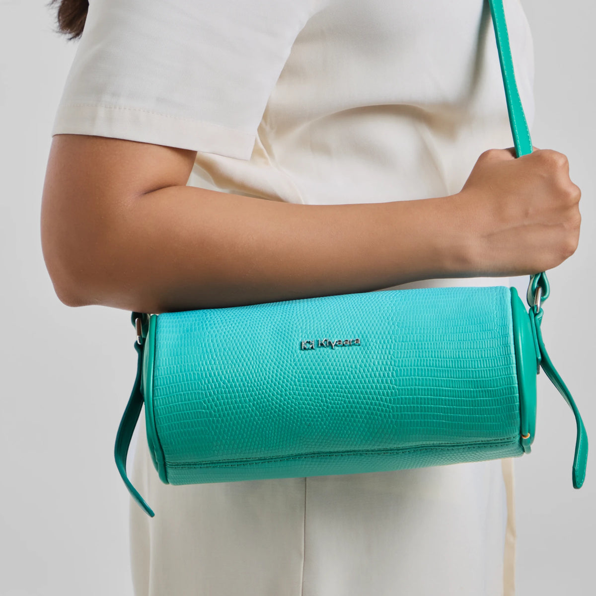 Luner Cylindrical Crossbody Bag Green Ombre