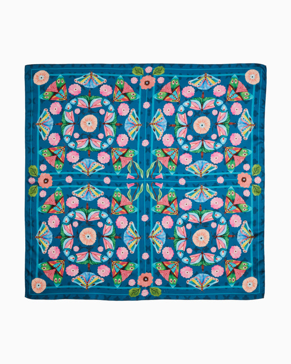 Muse Medium Square Scarf Midnight Blue