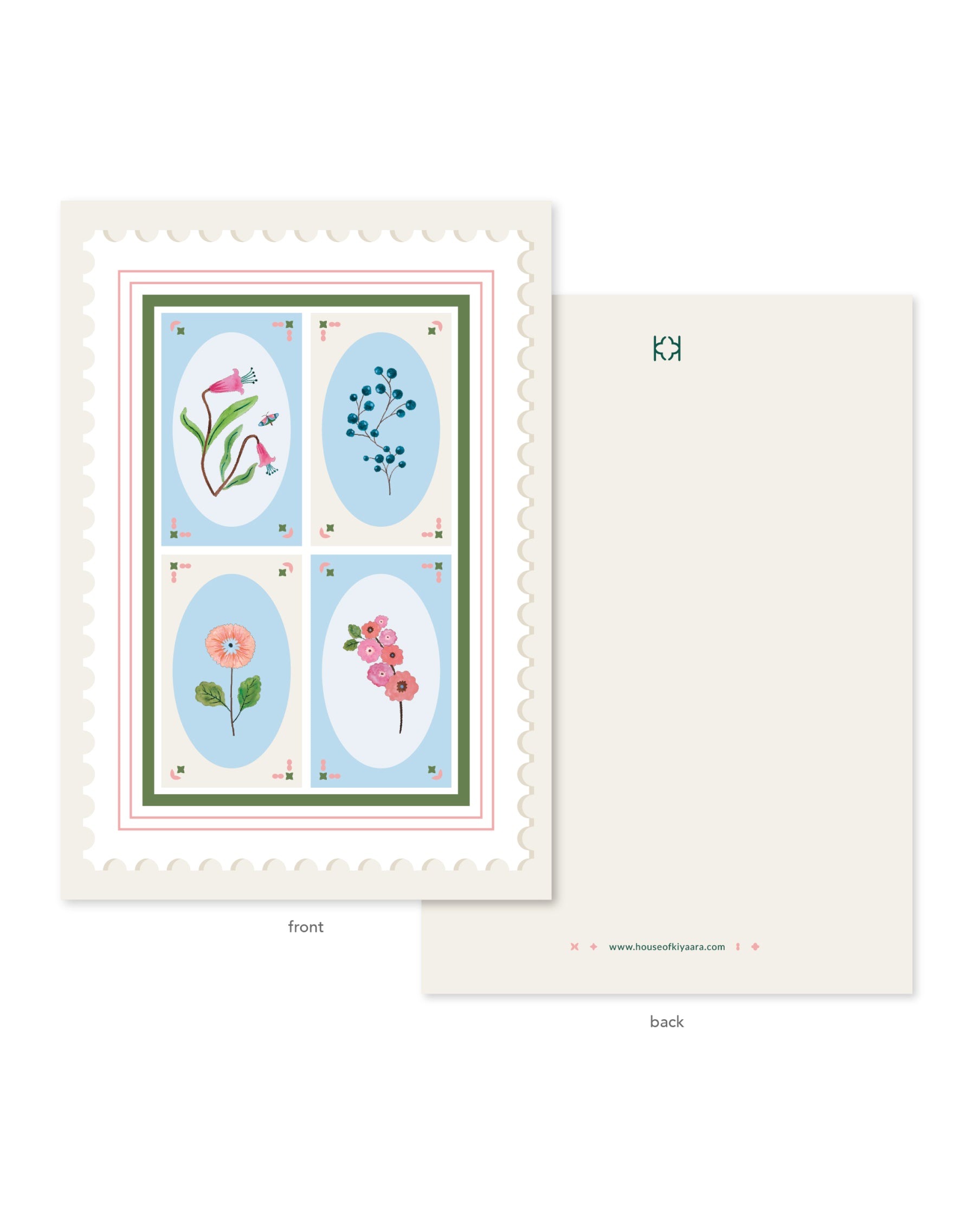 Farasha Greeting Cards - Set Of 4