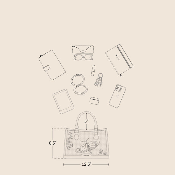In Bloom Handbag Sky Blue - specifications