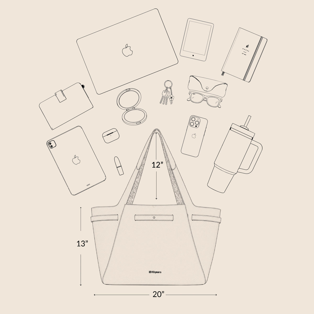 What fits inside the Renata Tote Bag