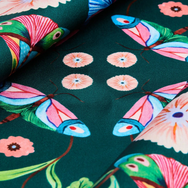 Smooth satin-silk brings a soft, polished finish to casual or dressier looks.